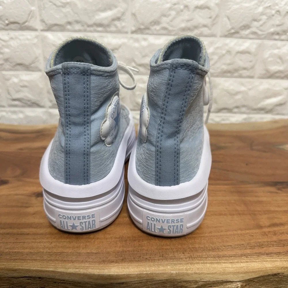 Converse Chuck Taylor Move Platform High Top Light Blue Womens Size 5 Sneakers